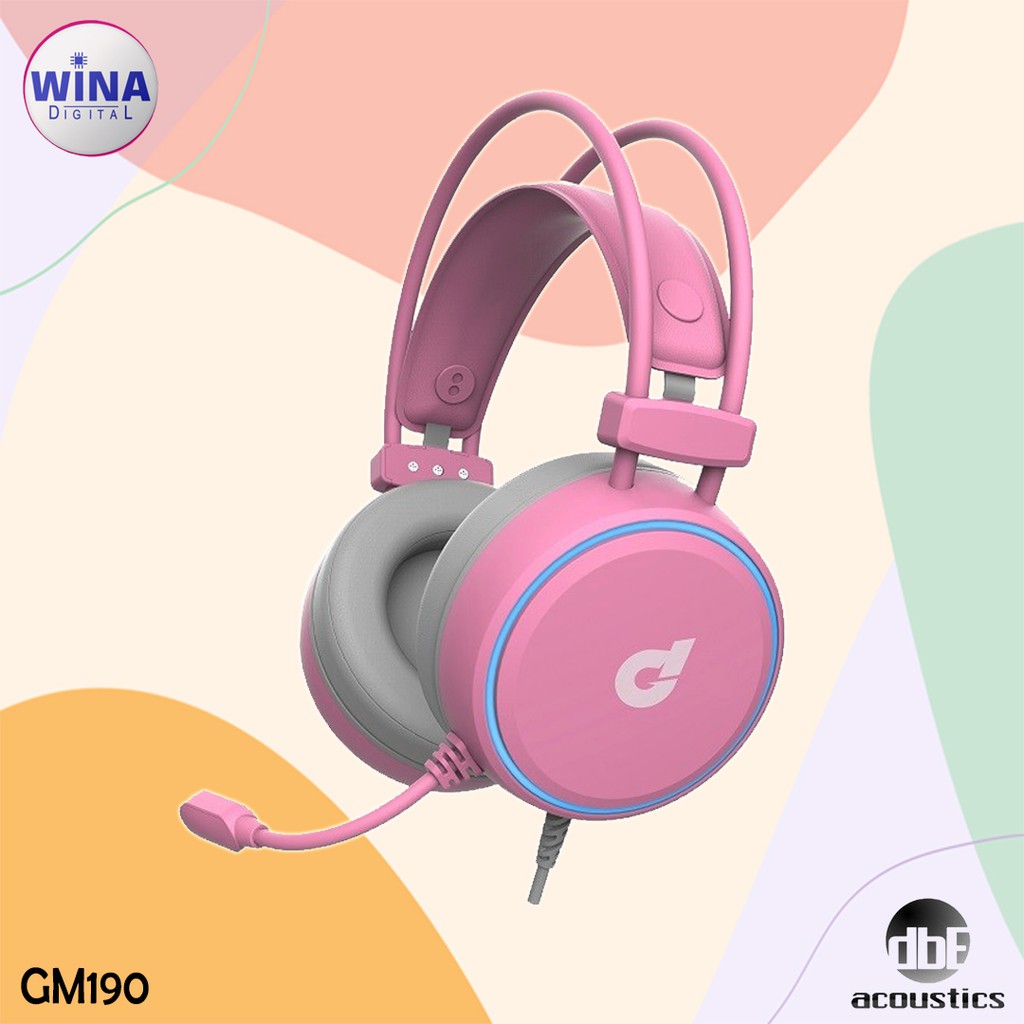dbE GM190 Pink Edition Virtual 7.1 Surround USB Gaming Headphone