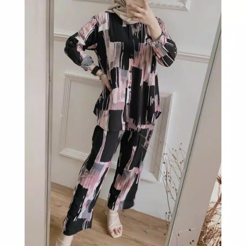 One set Wanita /Setelan wanita Jumbo / setelan rayon Jumbo / Setelan Jumbo / one set Rayon jumbo XXL / set rayon jumbo