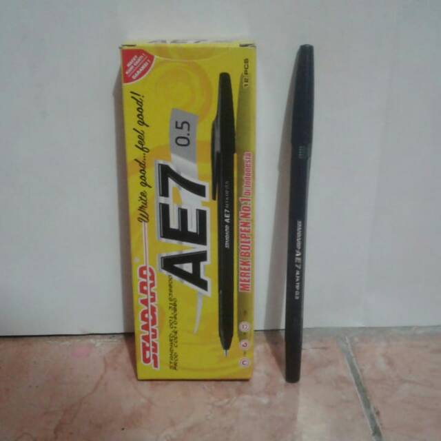 

Pulpen standar tinta hitam, pulpen sekolah