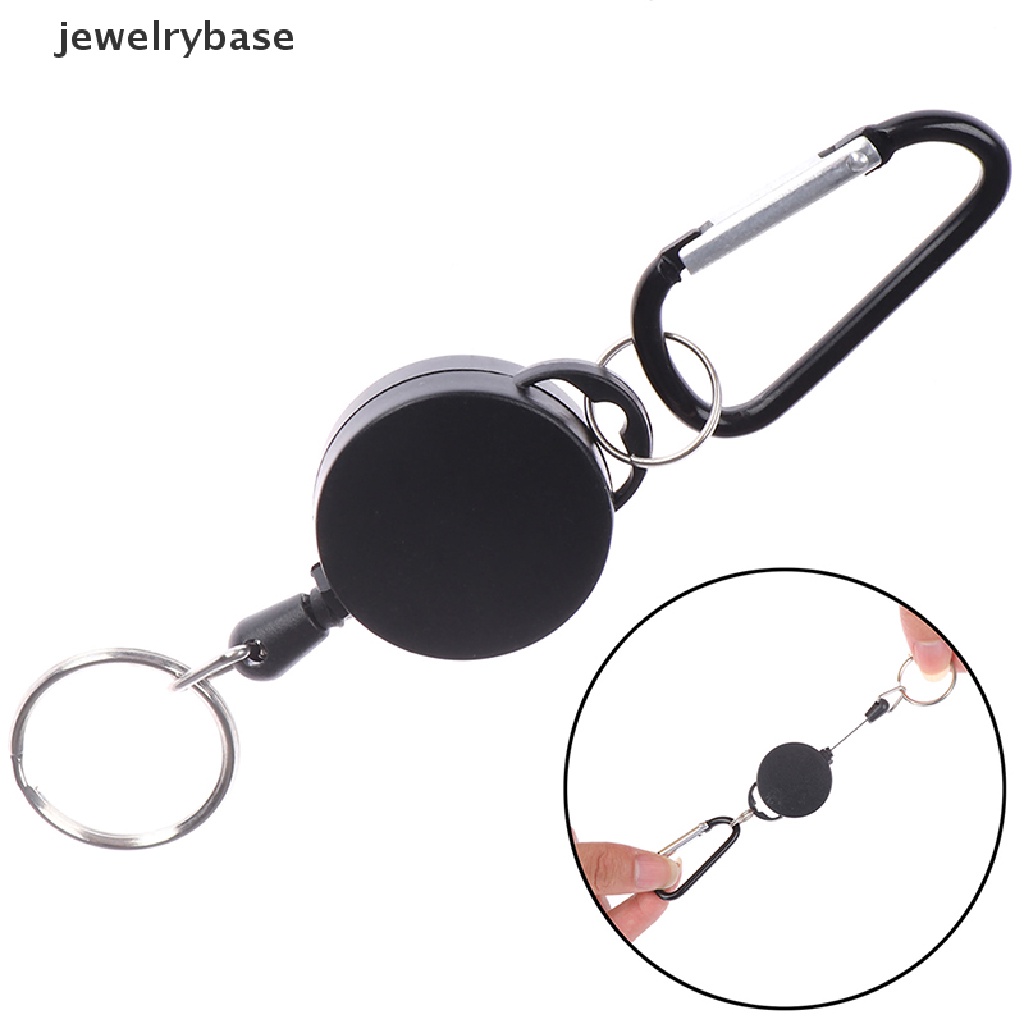 (jewelrybase) 1pc Gantungan Kunci Carabiner Teleskopik Retractable Untuk Outdoor / Olahraga