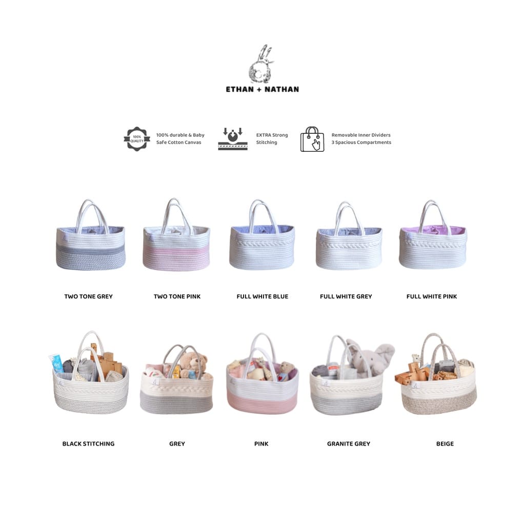 Ethan Nathan Rope Caddy Diaper Bag -Tas Perlengkapan Bayi ( E+NRBTT)