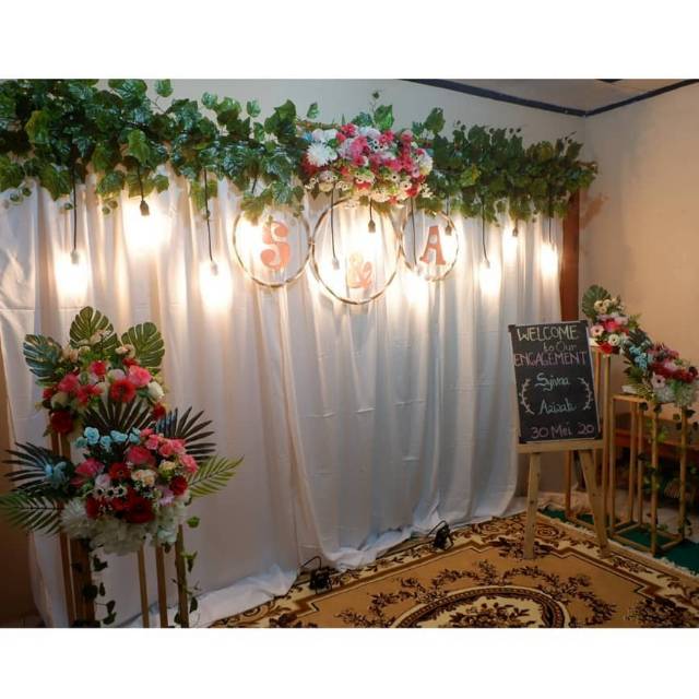 Lampu gantung 3 mtr 11 fitting, lampu backdrop, lampu dekorasi