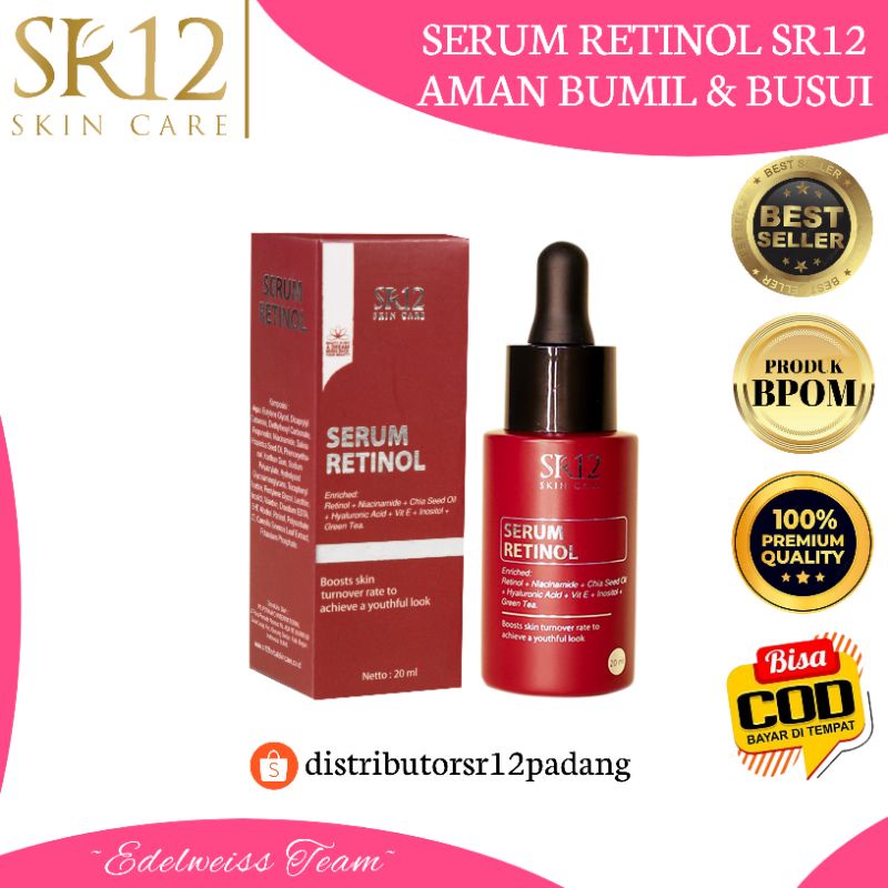 SERUM RETINOL SR12 / SERUM GLOWING / MENCERAHKAN KULIT / MENGECILKAN PORI-PORI / ANTI AGING / MENGAT