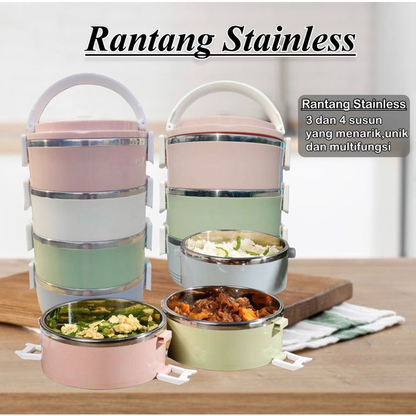 RANTANG BERANAK / RANTANG STAINLESS 5 SUSUN/ RANTANG BEKAL MAKAN FREE DUS FBL