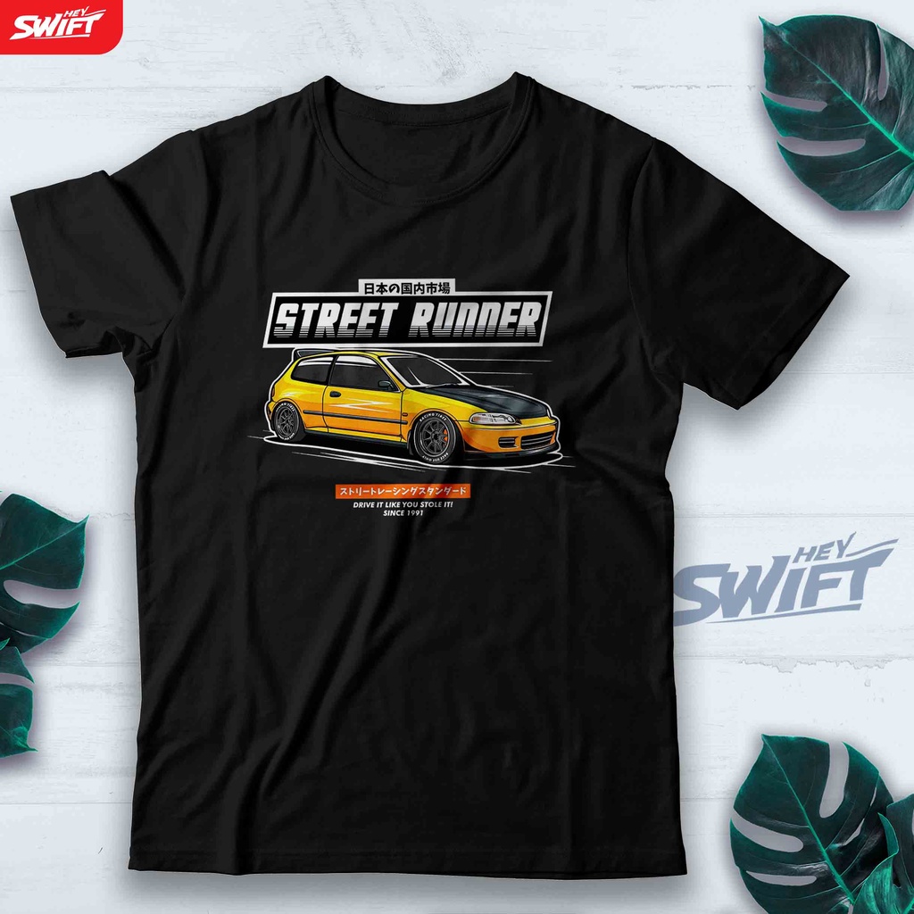 KAOS honda civic estilo EG6 Street Runner TSHIRT JDM BAJU DISTRO