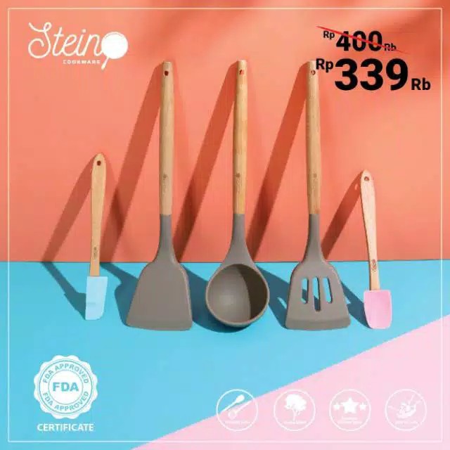 STEIN Quartet Promo Sutil Spatula Set 6pc Soup Latte Choco Duo Candy