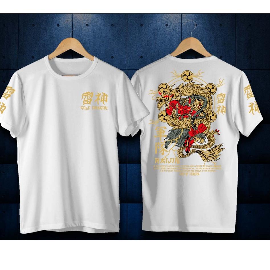 Gift Product KAOS T-SHIRT KAOS MOTIF SUKAJAN / KAOS GOLD DRAGON / KAOS RAIJIN / KAOS NAGA EMAS / KAO