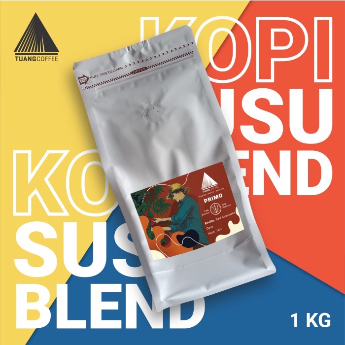 

(BISA COD) Roasted Bean Primo Blend Tuang Coffee (Arabica dan Robusta) 1kg - Biji Kopi