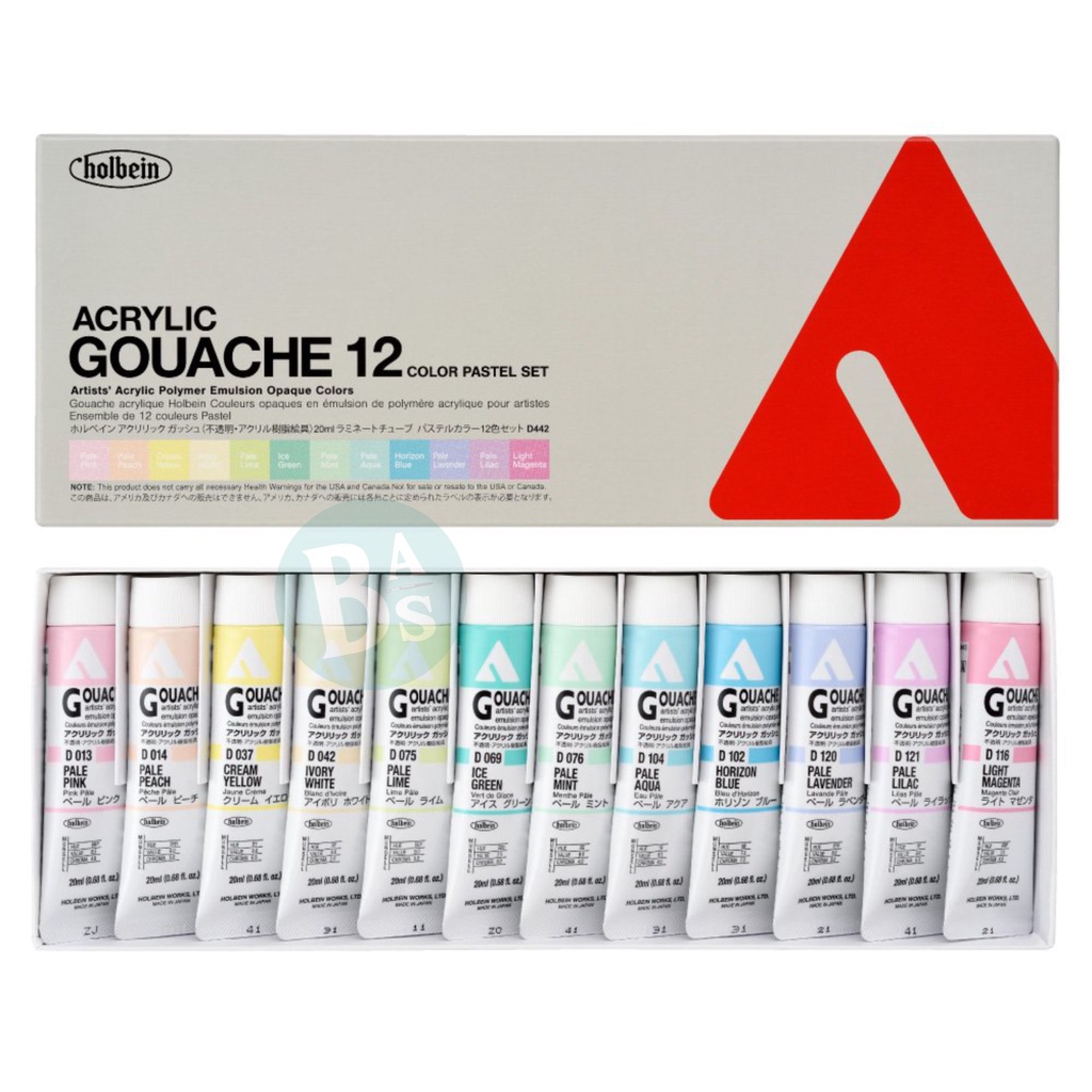 

Holbein - Acrylic Color 12 Pastel Color Set