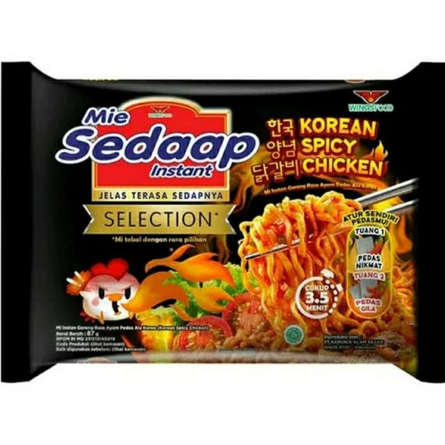 

Mie Sedap Goreng Korean Spicy Chicken 40 Pcs x 87 Gr (1 Dus) Halal