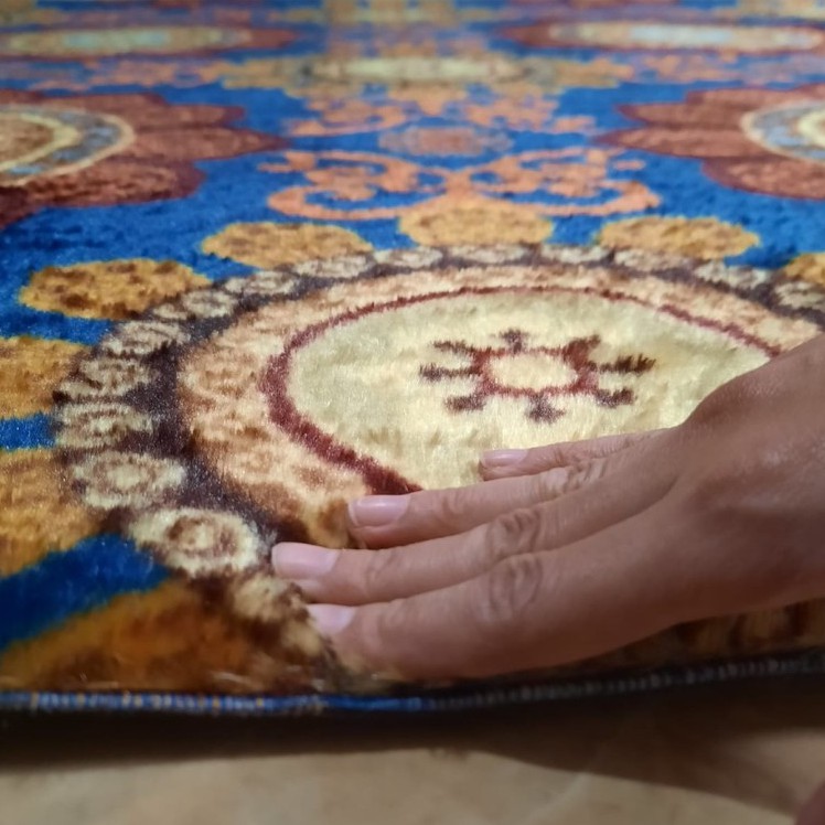 Karpet Busa FONIX Malaysia Bulu Super Lembut Anti Slip 140x180 Minimalis F147, Rasfur Korea-3