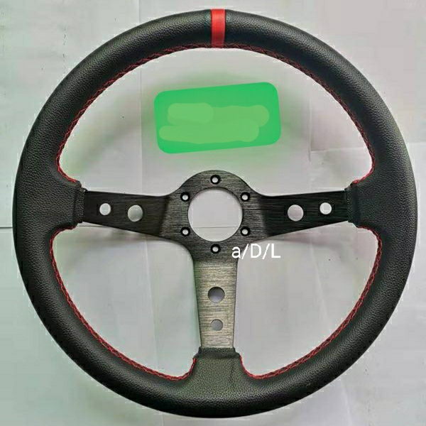 stir SETIR racing mobil bulat ukuran 14 in import hitam celong UNIVERSAL