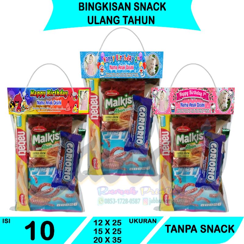 

Bingkisan Snack Ulang Tahun/Label Ulang Tahun/Palstik Ulang Tahun