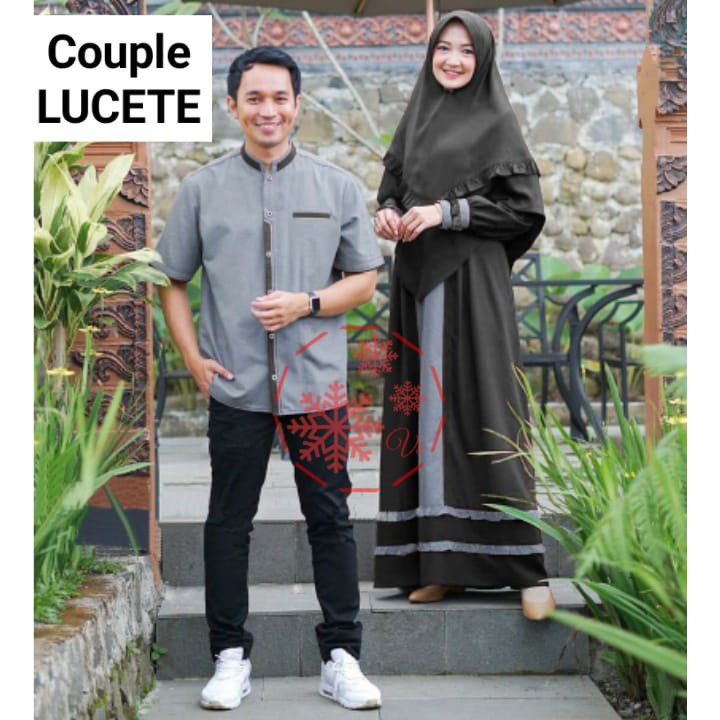 COUPLE LUCETE / CP GAMIS KOKO PRIA WANITA / BAJU MUSLIM / PAKAIAN PESTA