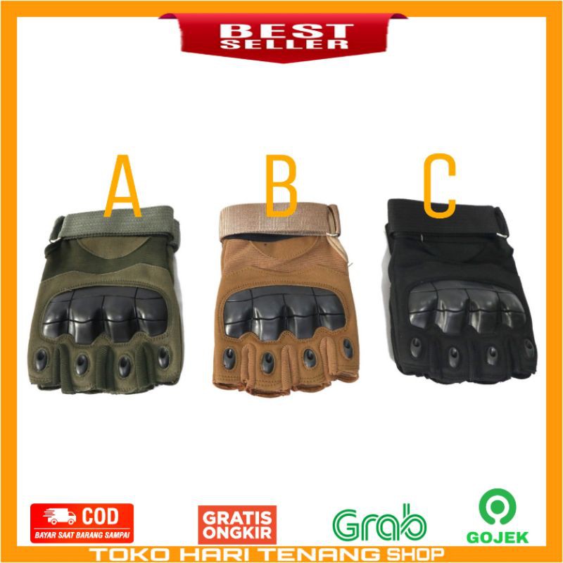 SARUNG TANGAN IMPORT POLOS GLOVE TACTICAL COKLAT