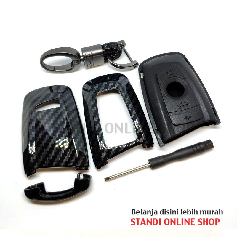 Cover Smartkey Sarung Kunci Remote BMW Seri 3 5 7 F Series Hitam