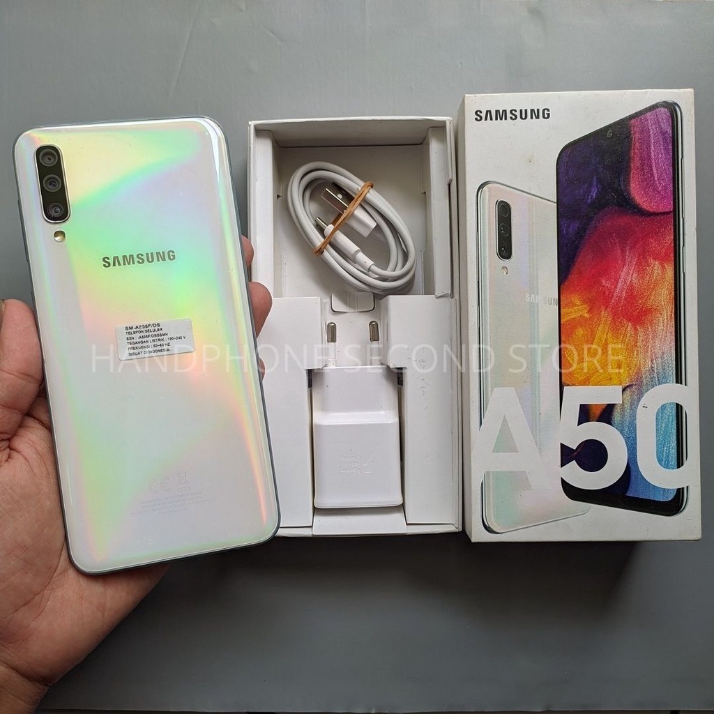 HANDPHONE HP SAMSUNG A50 6/128GB FULLSET NO HEADSET SECOND SEKEN BEKAS MURAH-3