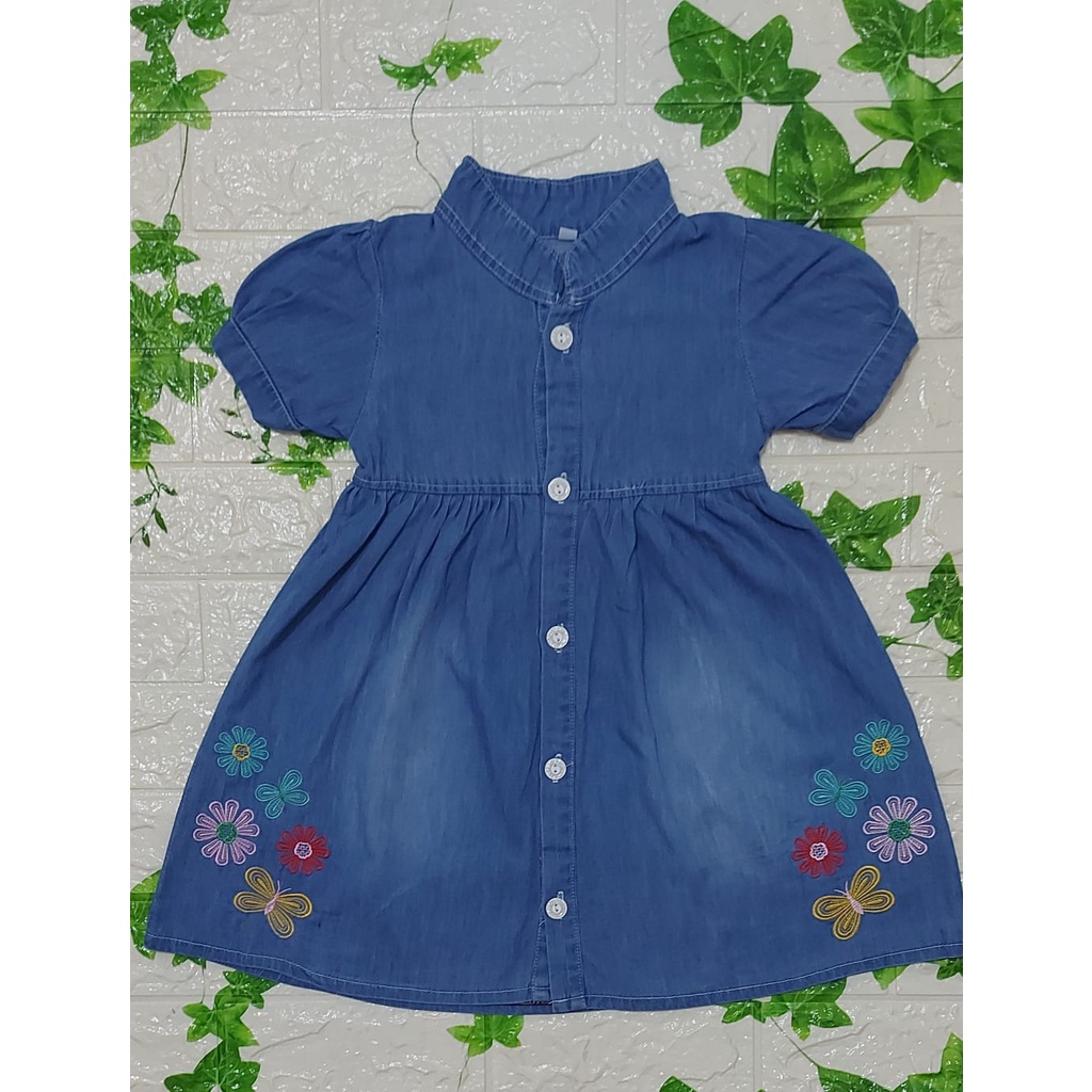 Dress Jeans Anak Perempuan Premium Bordiran / Dress Jeans Anak Jaya210810