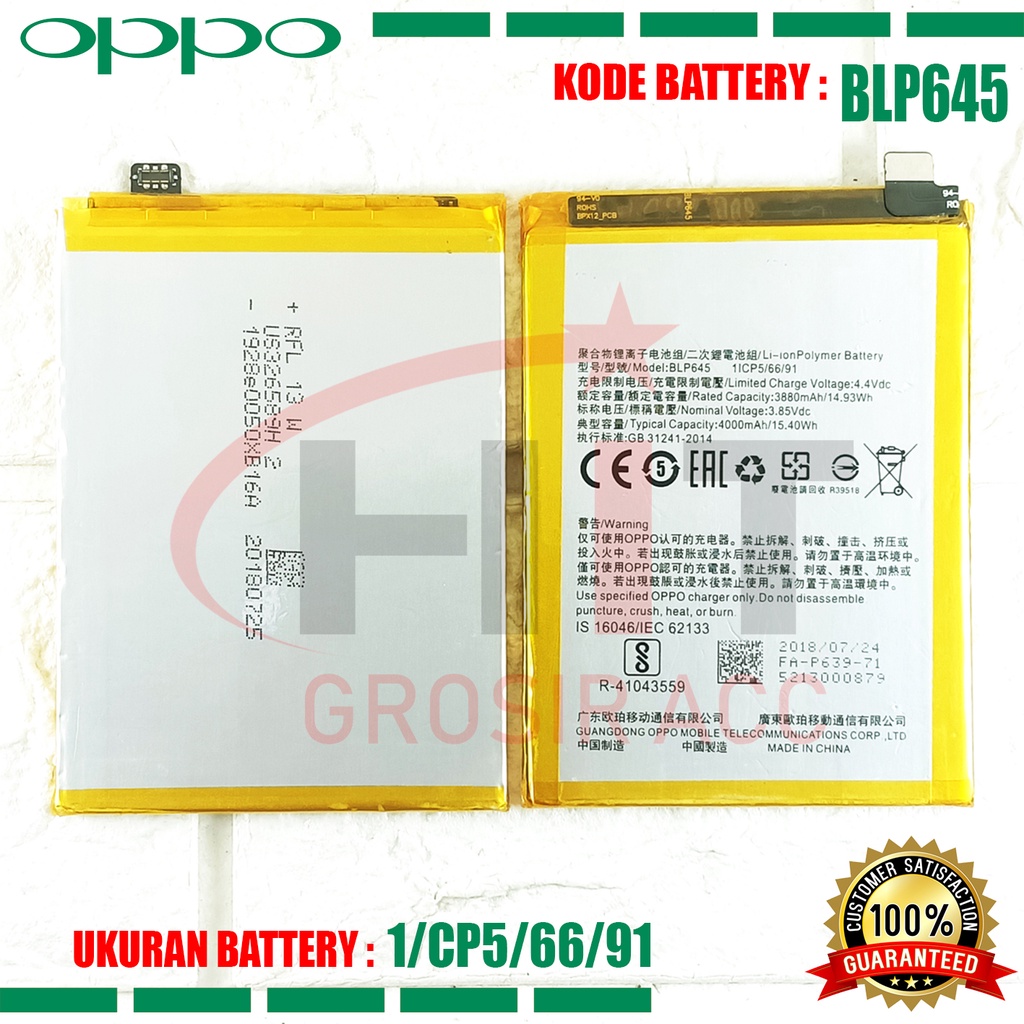 Baterai Battery Ori BLP645 Oppo R11s+ | R11s Plus