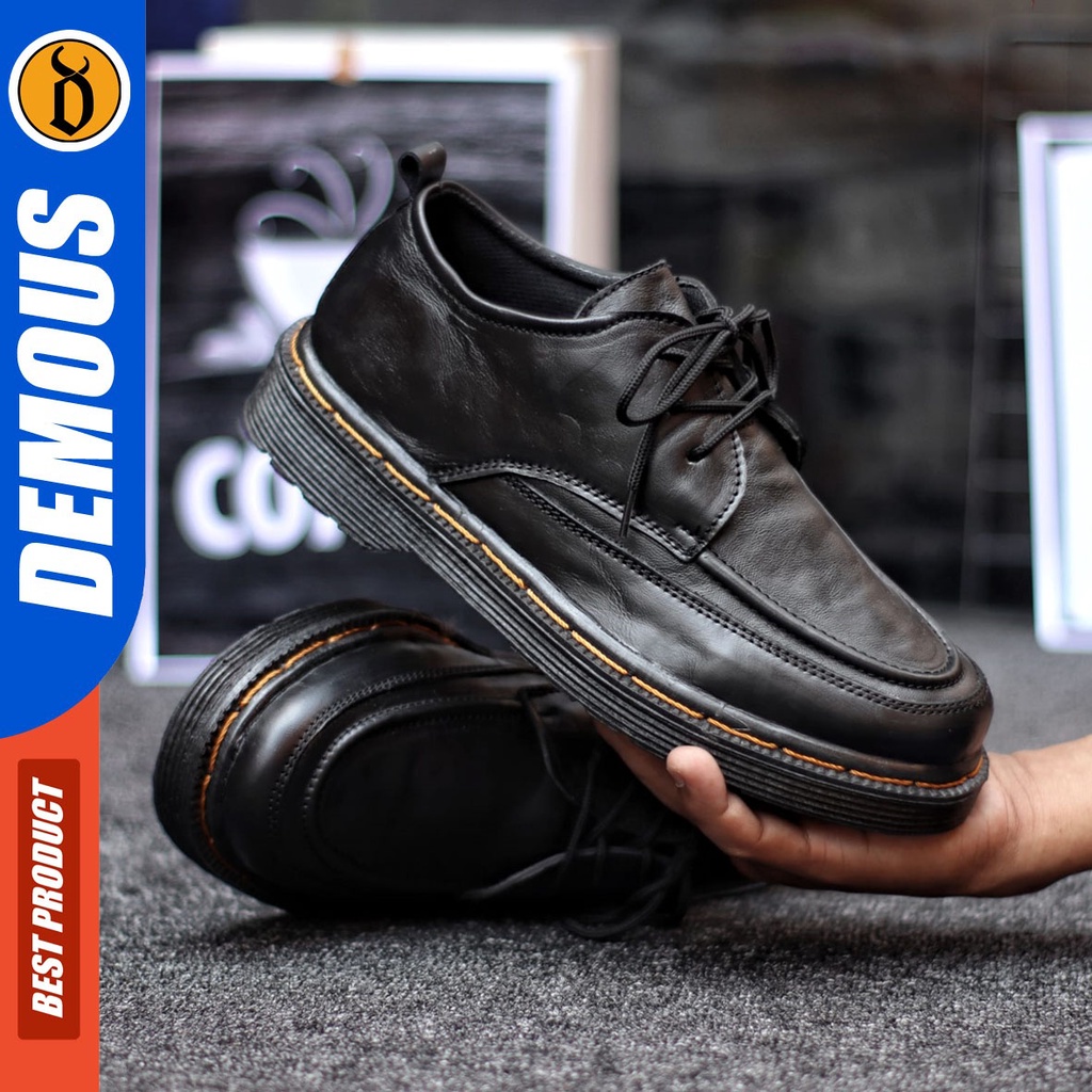 DEMOUS Rukawa - Sepatu Formal Pria Pantofel Kulit Asli