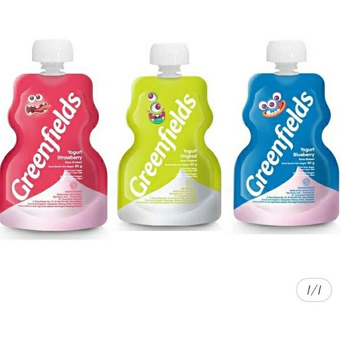 

GREENFIELDS Pouch 80g - Minuman Yogurt Anak