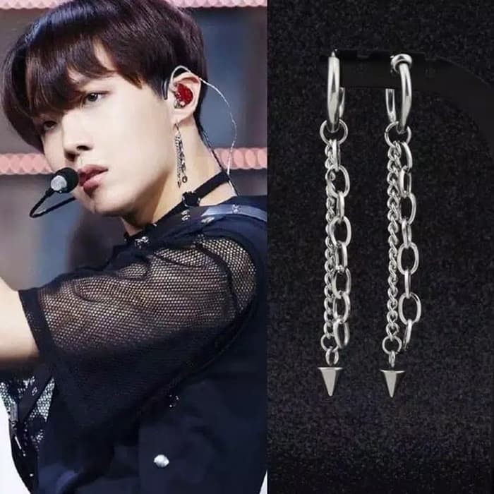 EE0428 - Anting JEPIT Tanpa Tindik Pria Wanita Kpop Korea BTS EXO GOT7