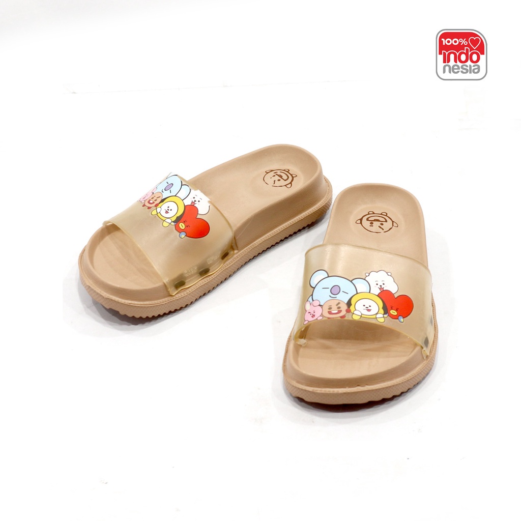 SANDAL ANAK BT21 SLOP 24-29 KARAKTER RANDOM - SANDAL ANAK MOTIF