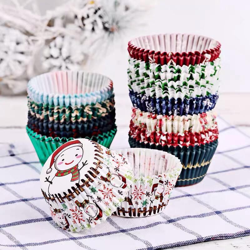 paper cupcake natal Christmas cupcake case cantik dan mewah isi 125pcs