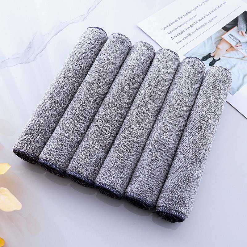 Kain Lap Microfiber SERAT BAMBU Meja Piring Dapur Anti Minyak Serbaguna - BUM