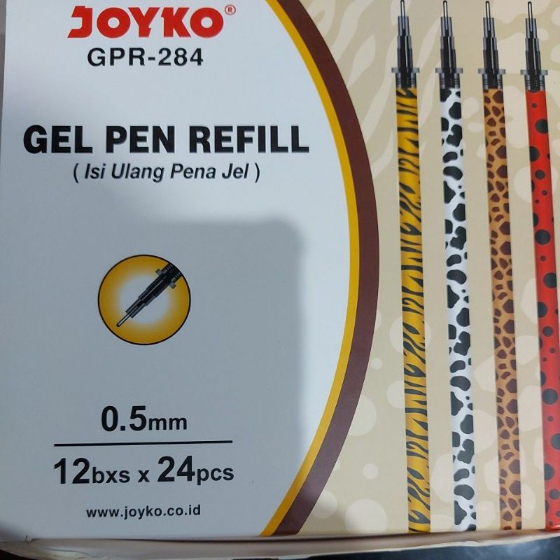 

gel pen refill gpr-284 (harga perkotak isi 24 pcs joyko)