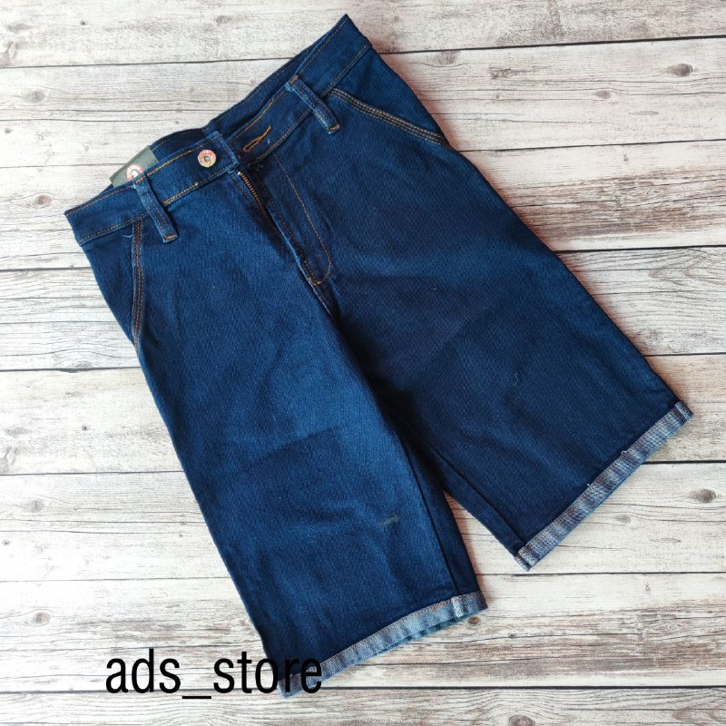 Celana Jeans Pendek Pria Slimfit Lipat Bawah Garmen No 27-32