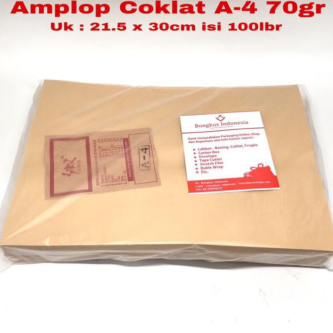 

HOT SALE|BEST SALLER Amplop Coklat A-4 isi 100lbr