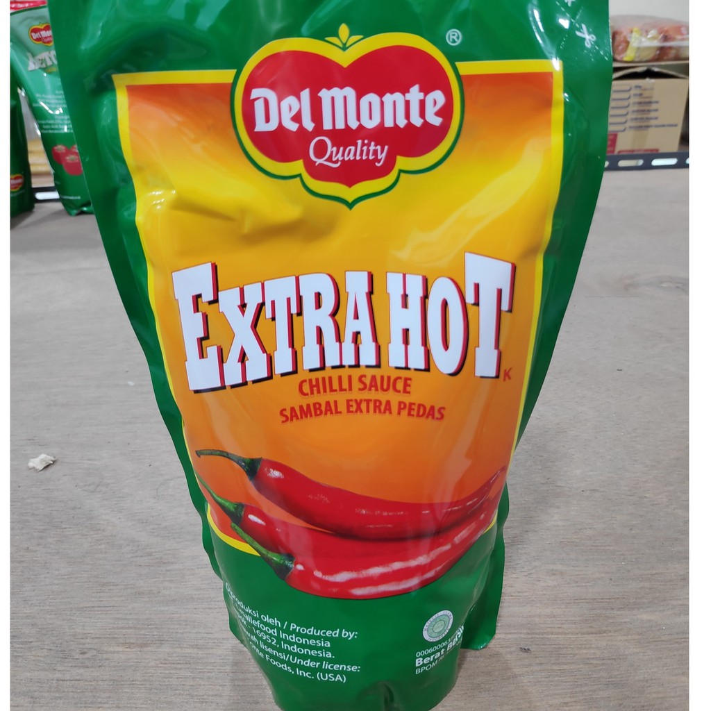 Delmonte Extra Hot 1kg dan 200gr Chilli Sauce Sambal Extra Pedas