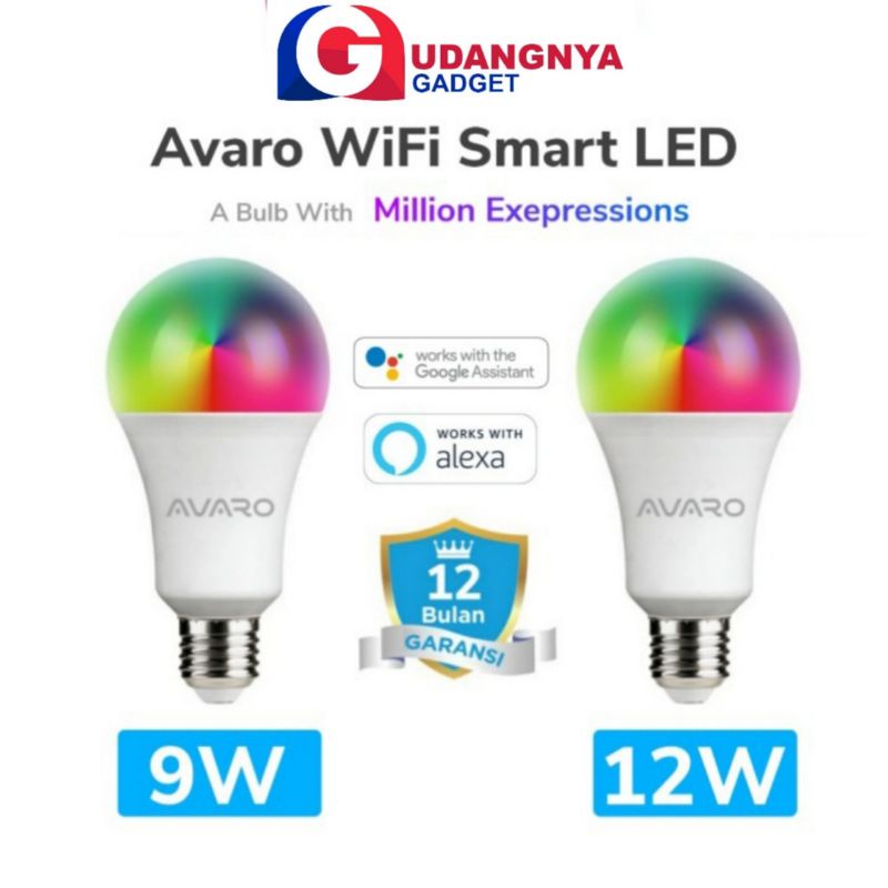 AVARO SMART BULD LED 9WATT 12WATT WIFI