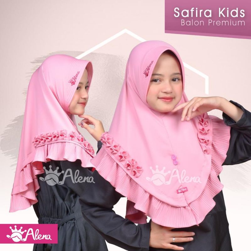 Hijab ANAK ALENA PURRY/AISYAH/SAFIRA/VIONA/SERUT bhn jersup,  ORI Cap ALENA anak umur 3-8/9 thn an|b
