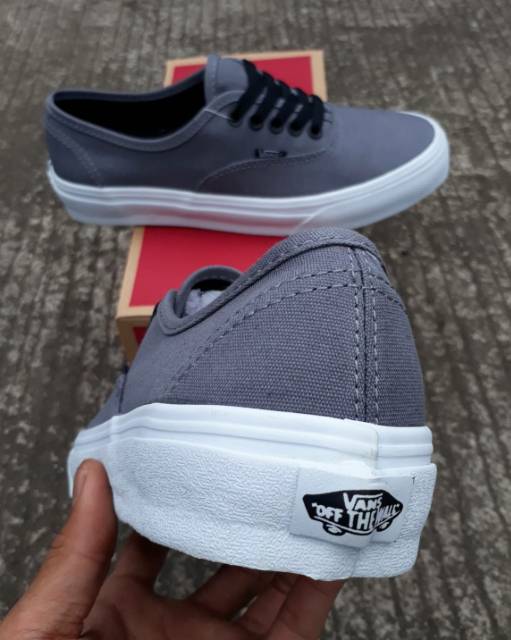 READY STOCK  PREMIUM BNIB  MADE IN CHINA  WAFFLE ICC VANS AUTHENTIC GREY/WHITE SIZE : 39/40/41/42/43