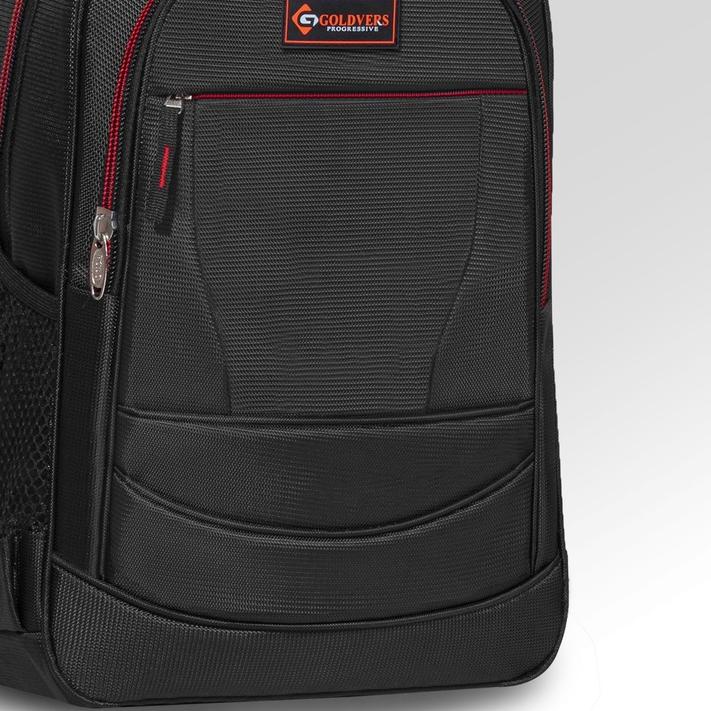 ◌ Goldvers Tas Ransel Pria Tas Laptop Backpack Up To 14 inch Ori Import Free Raincover - Goldiesbags