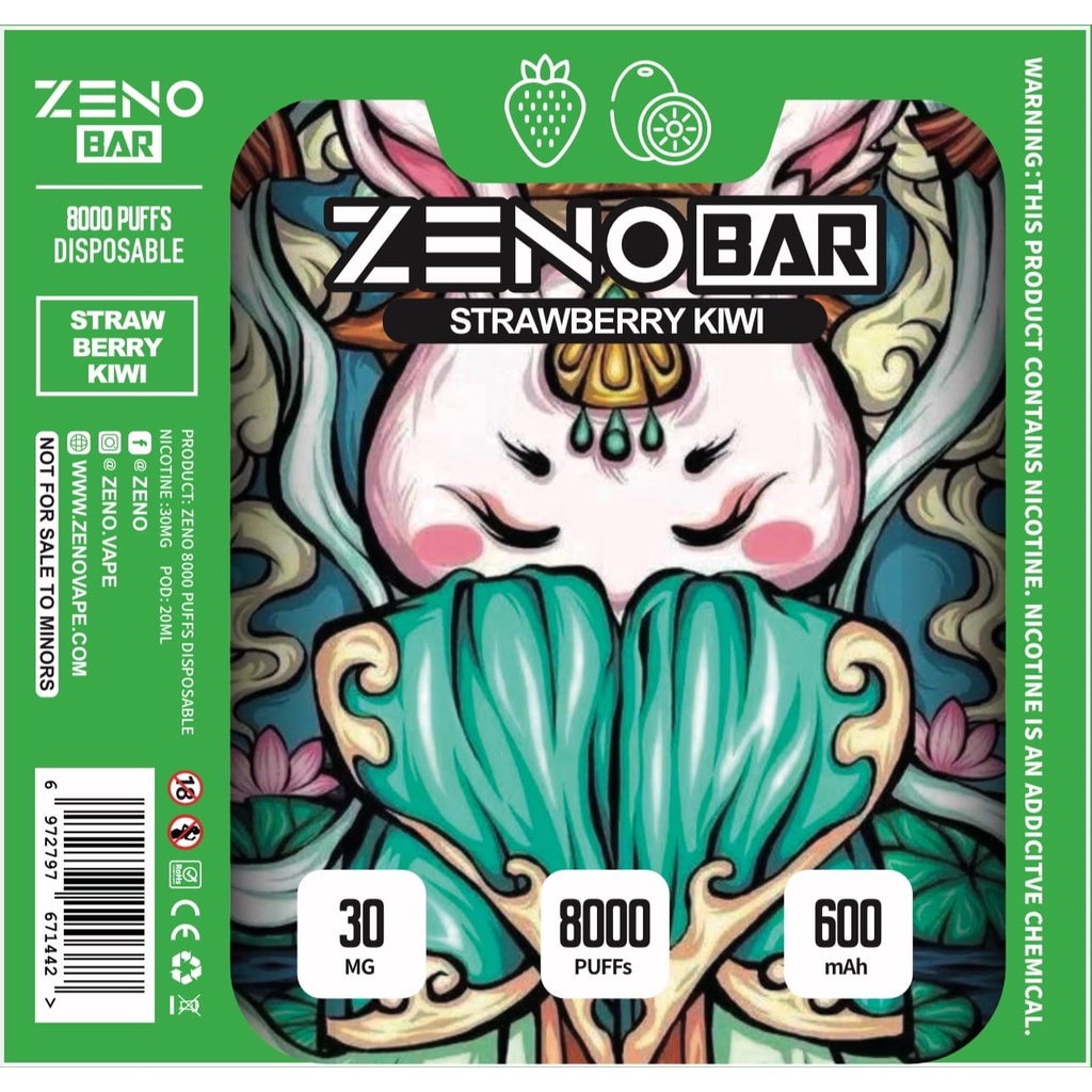 ZENO BAR Disposable Pods 8000 Puffs / Vape Sekali Pakai 20 ml - All Flavors