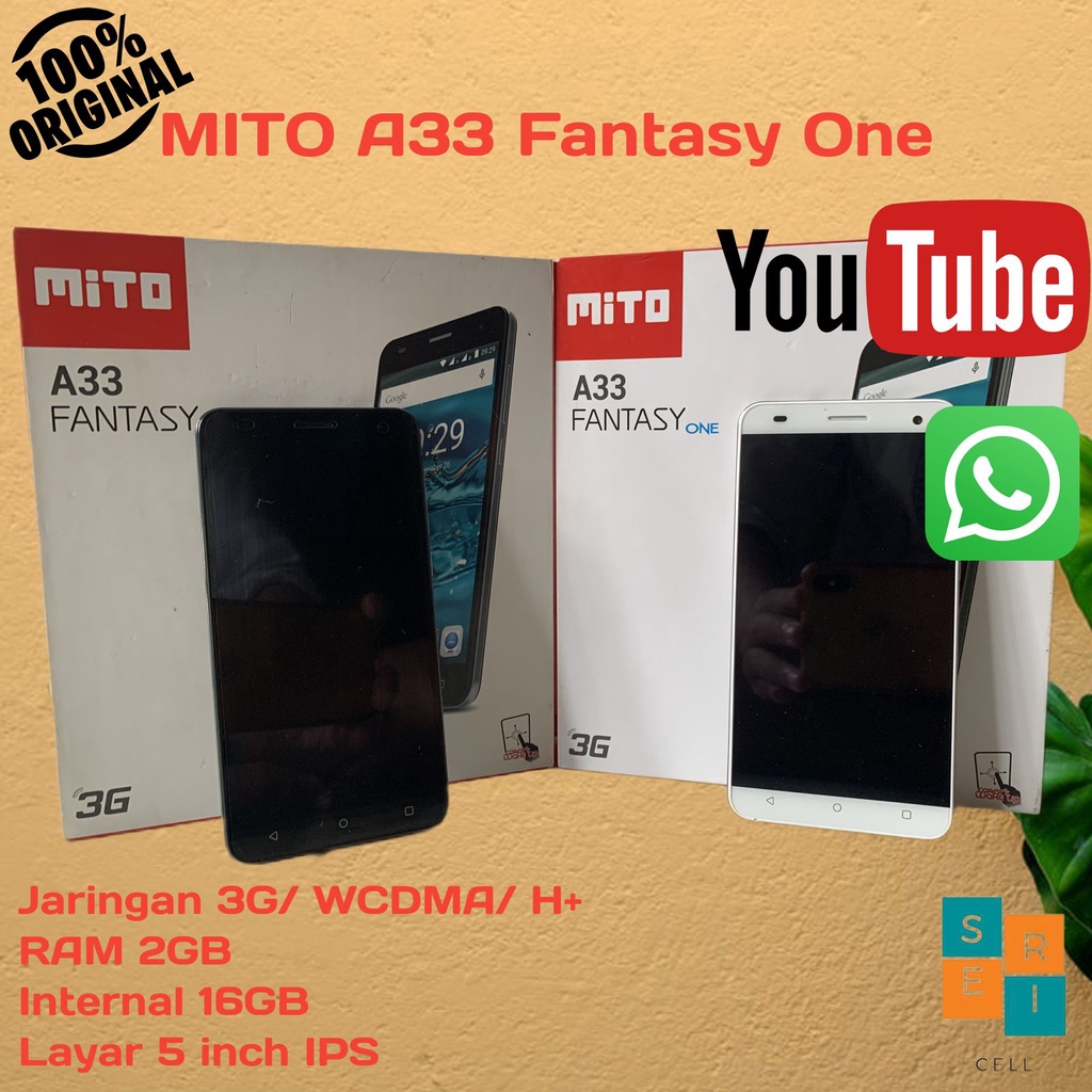 HP MITO Android A33 Fantasy One Note Jaringan 3G Promo Cuci Gudang Murah Meriah RAM 2GB Internal 16G