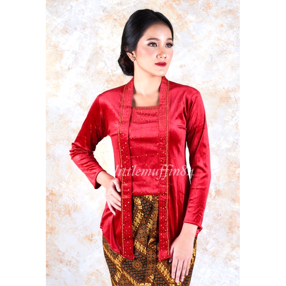kebaya wanita KEBAYA BLUDRU KUTUBARU PAYET JUMBO ( BAHAN MELAR LD 90 - 120 )