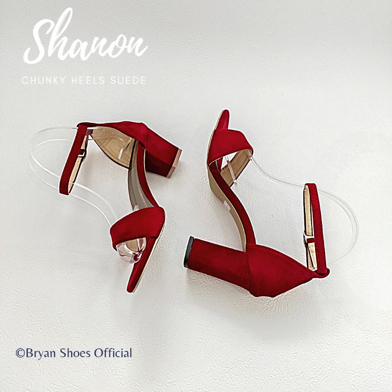 Bryan Shanon Suede Chunky Heels Tahu 5cm 9cm Beludru Oversize Bigsize Jumbo 36-40 41 42 43 Berkualitas