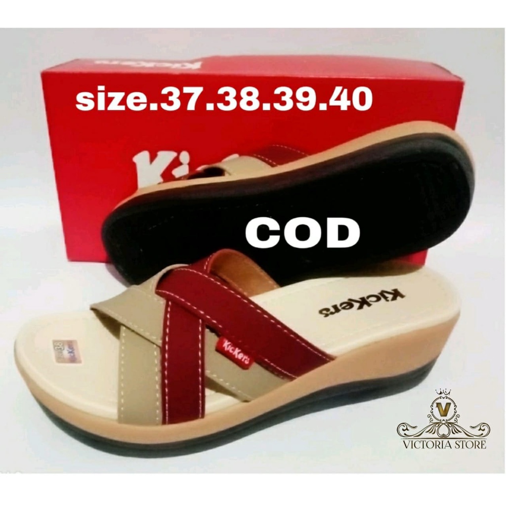 Invincible Sandal  Wedges Wanita Kekinian Terbaru Sandal Wanita Murah Sandal Wanita Wedges