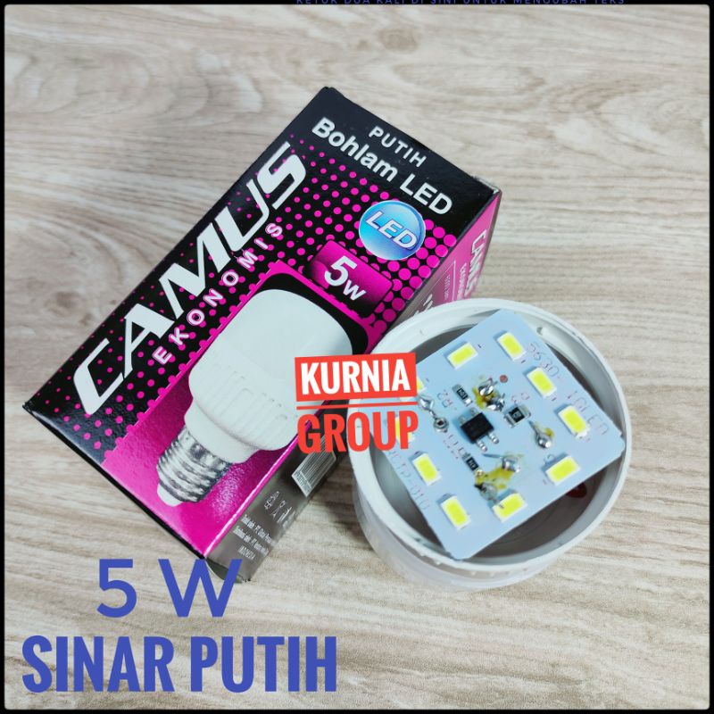 LAMPU LED 5W SINAR PUTIH TERANG BOHLAM 5WATT KAPSUL BULB LAMP 5 WATT TERMURAH CAPSUL BY HANNOCHS E27