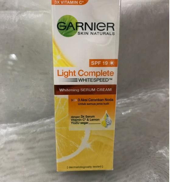 JOR212 GARNIER LIGHT COMPLETE WHITE SPEED WHITENING SERUM YUZU CREAM 20 Ml SPF 19 *77