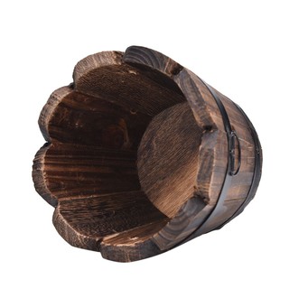 Bayar di Tempat Pot Bunga Barrel Bahan Kayu Bentuk Bulat Bayar di Tempat Pot Bunga Barrel Bahan Kayu Bentuk Bulat