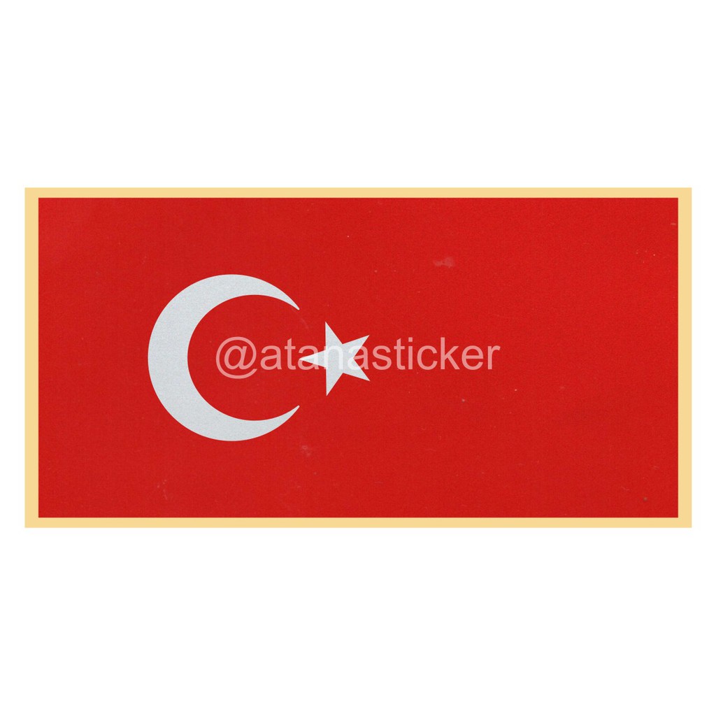 Sticker Cutting Bendera Turki 10x5cm