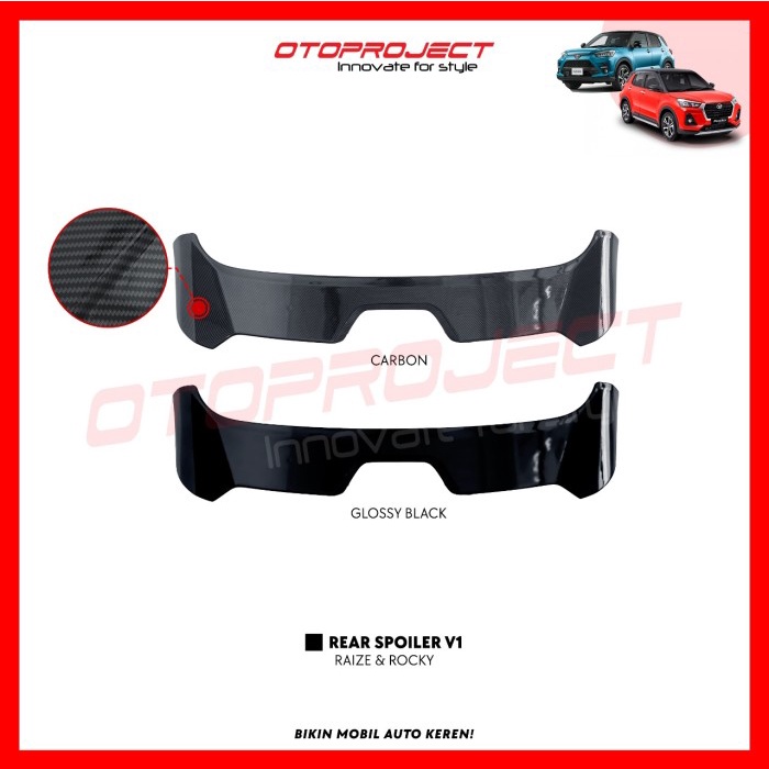 Spoiler Toyota Raize Daihatsu Rocky 2021 Hitam / Carbon