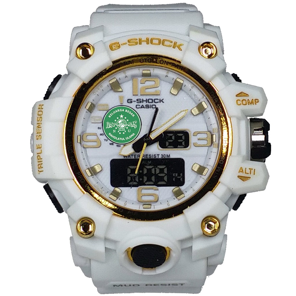 Exclusive Jam NAHDLATUL ULAMA Double Time (Full Putih List Gold)