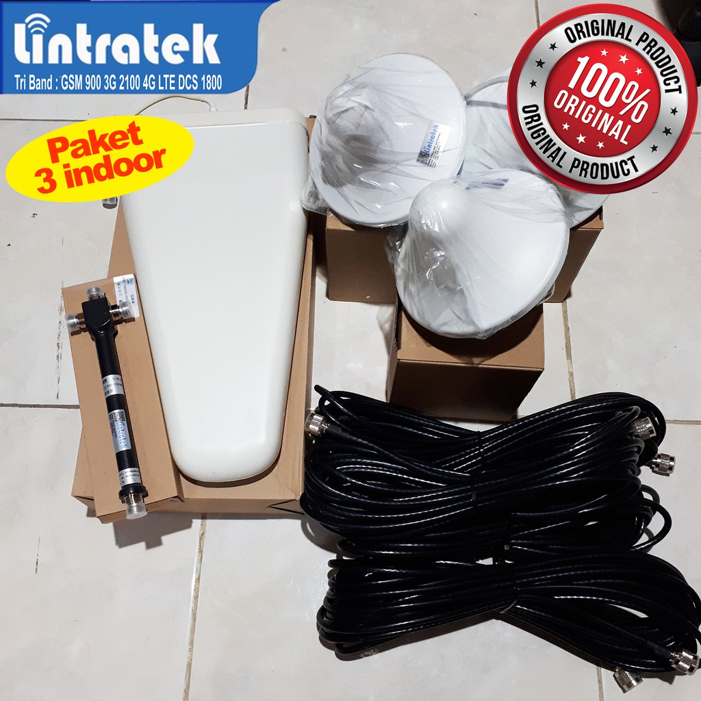 Paket Lengkap Set Accessories Kelengkapan Alat Penguat Sinyal Repeater (3 indoor)