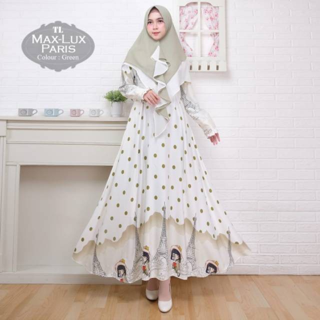 resi Dressmaxi- Baju Gamis Wanita Terbaru Syari Max Lux Paris Original -Maxi-Dress 1 kodi